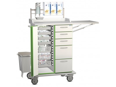 Pflege- und Orgawagen mit Zubehör