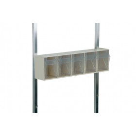 5-fach FIFO-Klappbox Kunststoff, grau-weiß