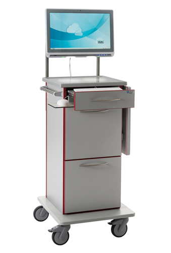 Mobiler Visitenwagen mit Hängeregister und Venus Panel-PC